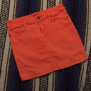 J.Crew colored denim skirt